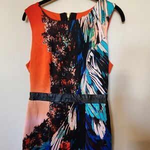 Vibrant Sleeveless Pencil Dress